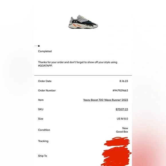 Adidas Yeezy Boost 700 ‘Wave Runner’ 2023. Men’s Size 8. 100% Authentic - Picture 15 of 15
